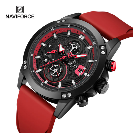 Naviforce NF8033 Men’s Tactical Sport Watch – Turbine-Style Multi-Dial Chronograph with Luminous Hands and Water Resistance.