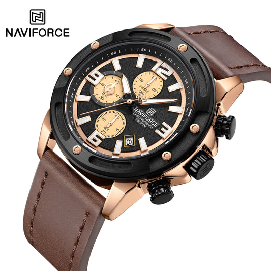 NAVIFORCE NF8074 Men’s Tactical Design Military Sport Watch – Professional Quartz Chronograph, Luminous Hands & Waterproof.