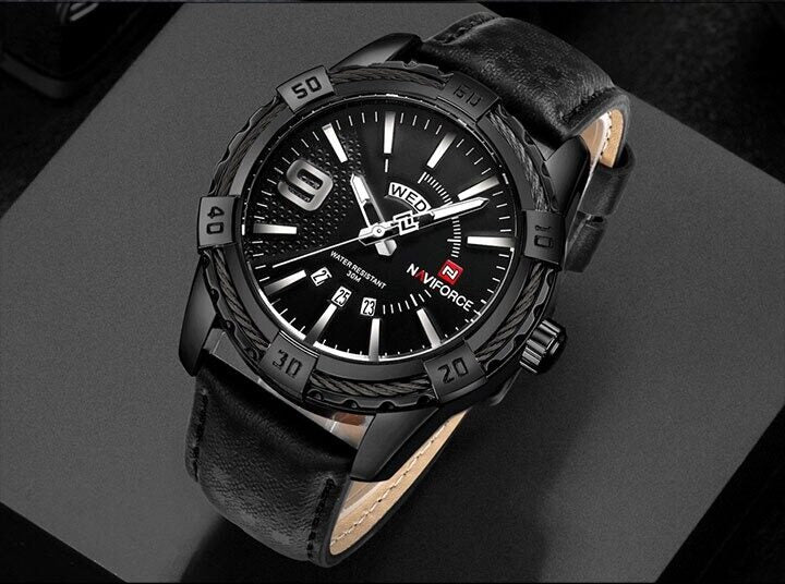 NAVIFORCE NF9117 Men's Elite Quartz Watch - Waterproof Luminous Design with Dual Calendar Display