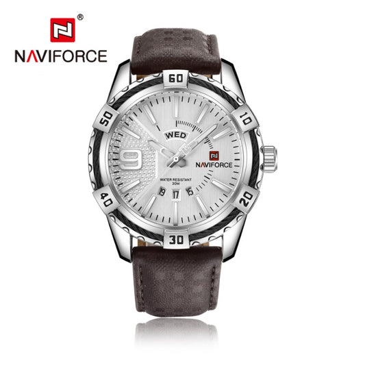 NAVIFORCE NF9117 Men's Elite Quartz Watch - Waterproof Luminous Design with Dual Calendar Display