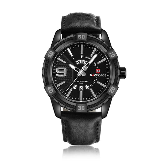 NAVIFORCE NF9117 Men's Elite Quartz Watch - Waterproof Luminous Design with Dual Calendar Display
