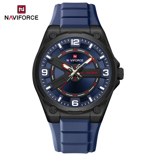 NAVIFORCE NF9260 "Blue Horizon" High-Performance Quartz Watch featuring Skeletonized Layered Cross Design