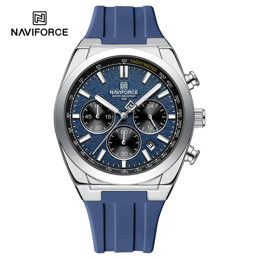 NAVIFORCE NF8080 Octagonal Luxury Men's Royal Oak Dial Design Chronograph Watch, Multi Precision Dials, Waterproof, and Luminous Night-Glow Hands