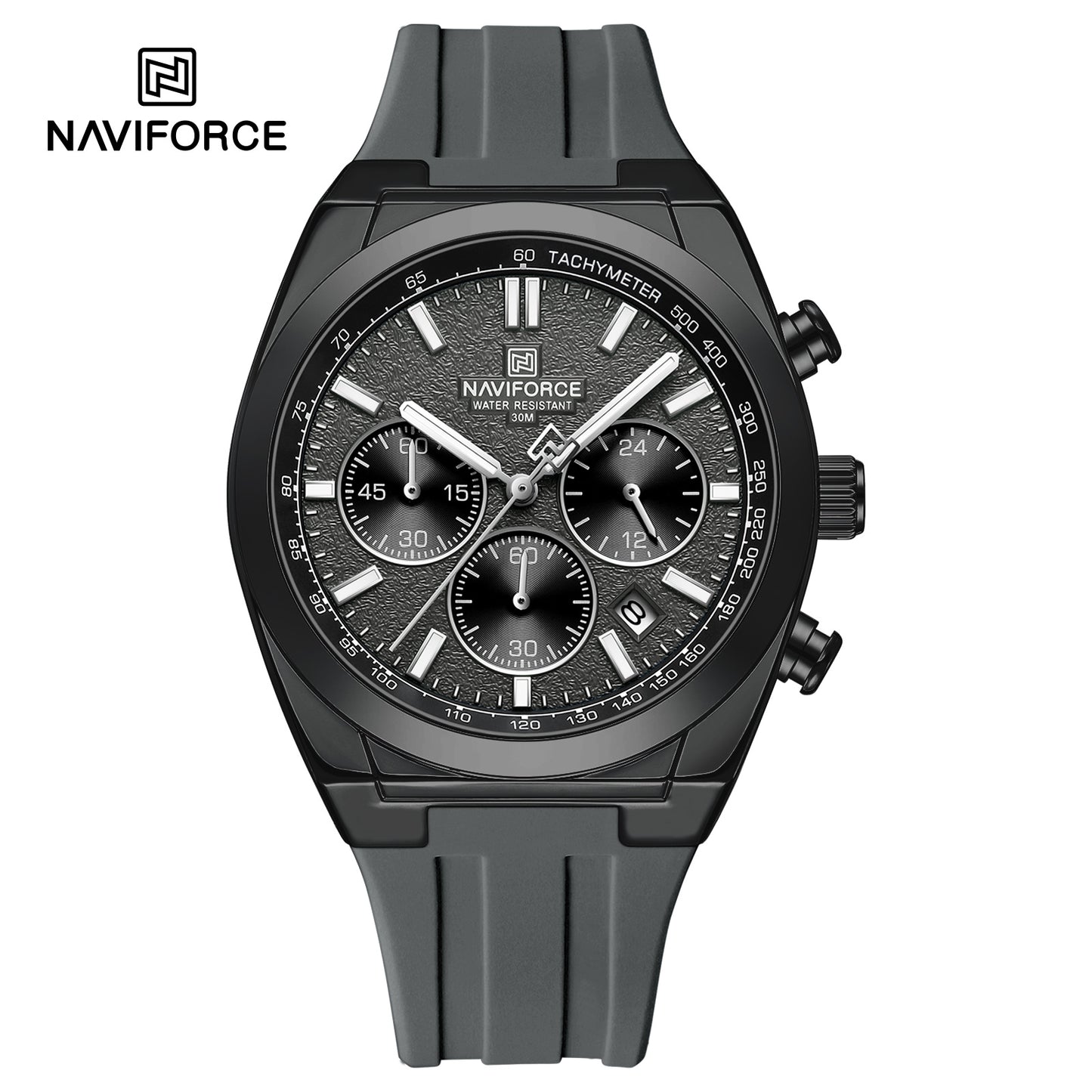 NAVIFORCE NF8080 Octagonal Luxury Men's Royal Oak Dial Design Chronograph Watch, Multi Precision Dials, Waterproof, and Luminous Night-Glow Hands