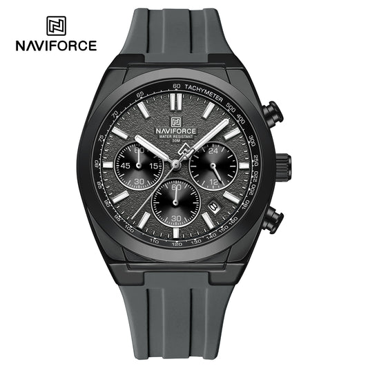 NAVIFORCE NF8080 Octagonal Luxury Men's Royal Oak Dial Design Chronograph Watch, Multi Precision Dials, Waterproof, and Luminous Night-Glow Hands