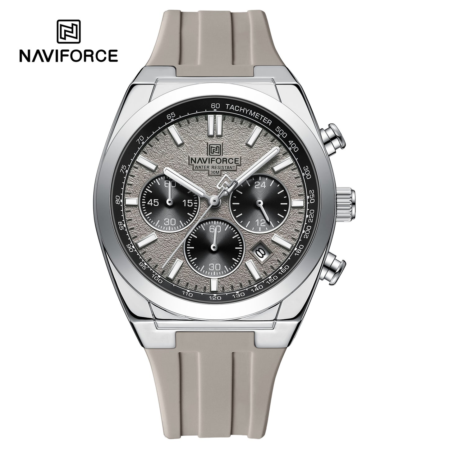 NAVIFORCE NF8080 Octagonal Luxury Men's Royal Oak Dial Design Chronograph Watch, Multi Precision Dials, Waterproof, and Luminous Night-Glow Hands