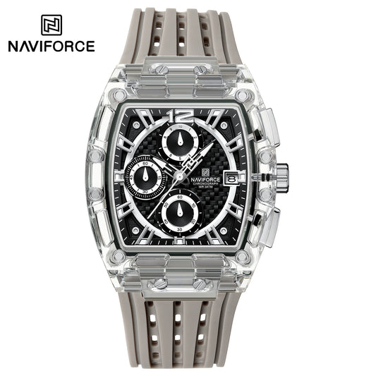 NAVIFORCE NF7105 Men’s Chronograph Watch – Waterproof, Granular Texture Dial, and High-Visibility Luminous Hands.