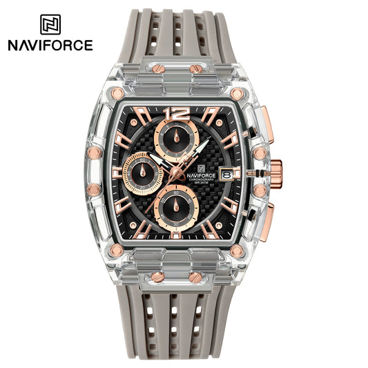 NAVIFORCE NF7105 Men’s Chronograph Watch – Waterproof, Granular Texture Dial, and High-Visibility Luminous Hands.