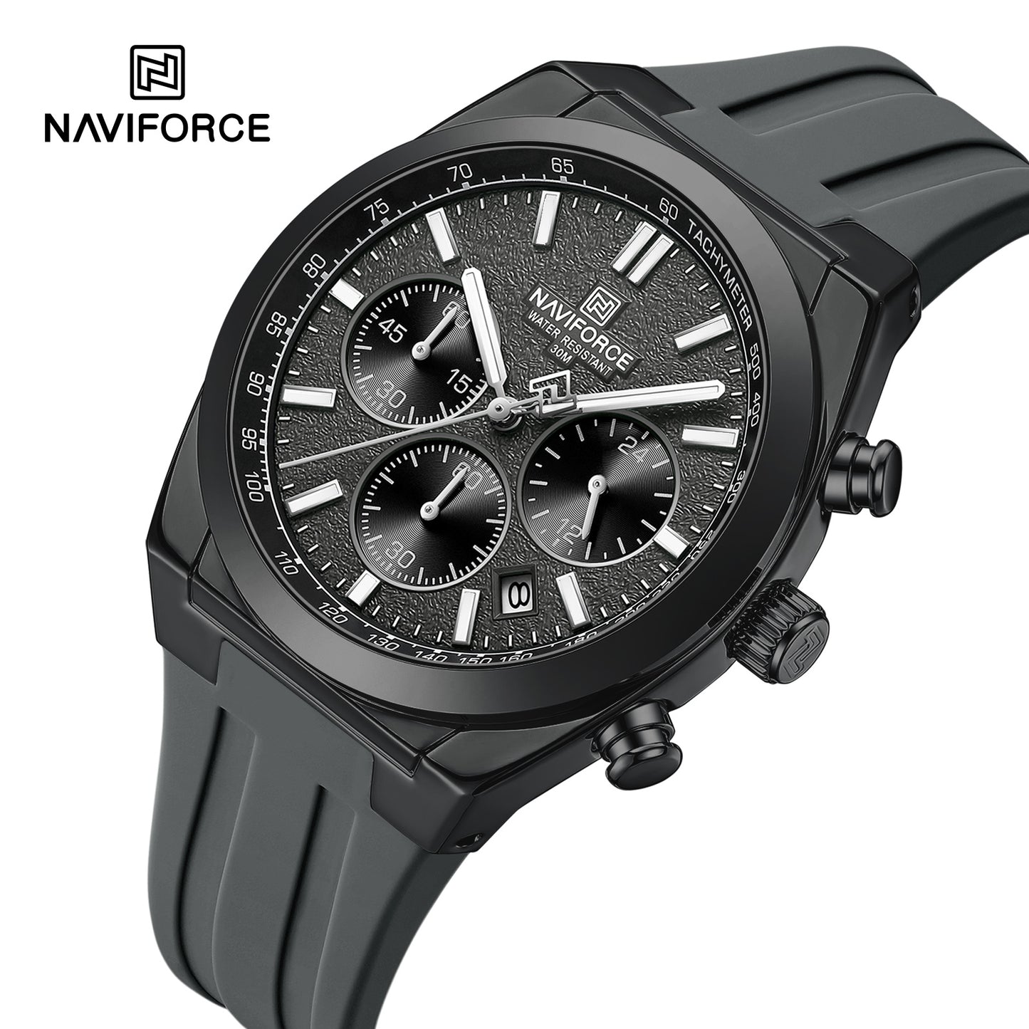 NAVIFORCE NF8080 Octagonal Luxury Men's Royal Oak Dial Design Chronograph Watch, Multi Precision Dials, Waterproof, and Luminous Night-Glow Hands