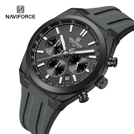 NAVIFORCE NF8080 Octagonal Luxury Men's Royal Oak Dial Design Chronograph Watch, Multi Precision Dials, Waterproof, and Luminous Night-Glow Hands