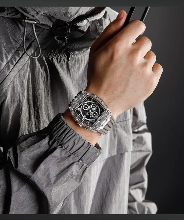 NAVIFORCE NF7105 Men’s Chronograph Watch – Waterproof, Granular Texture Dial, and High-Visibility Luminous Hands.