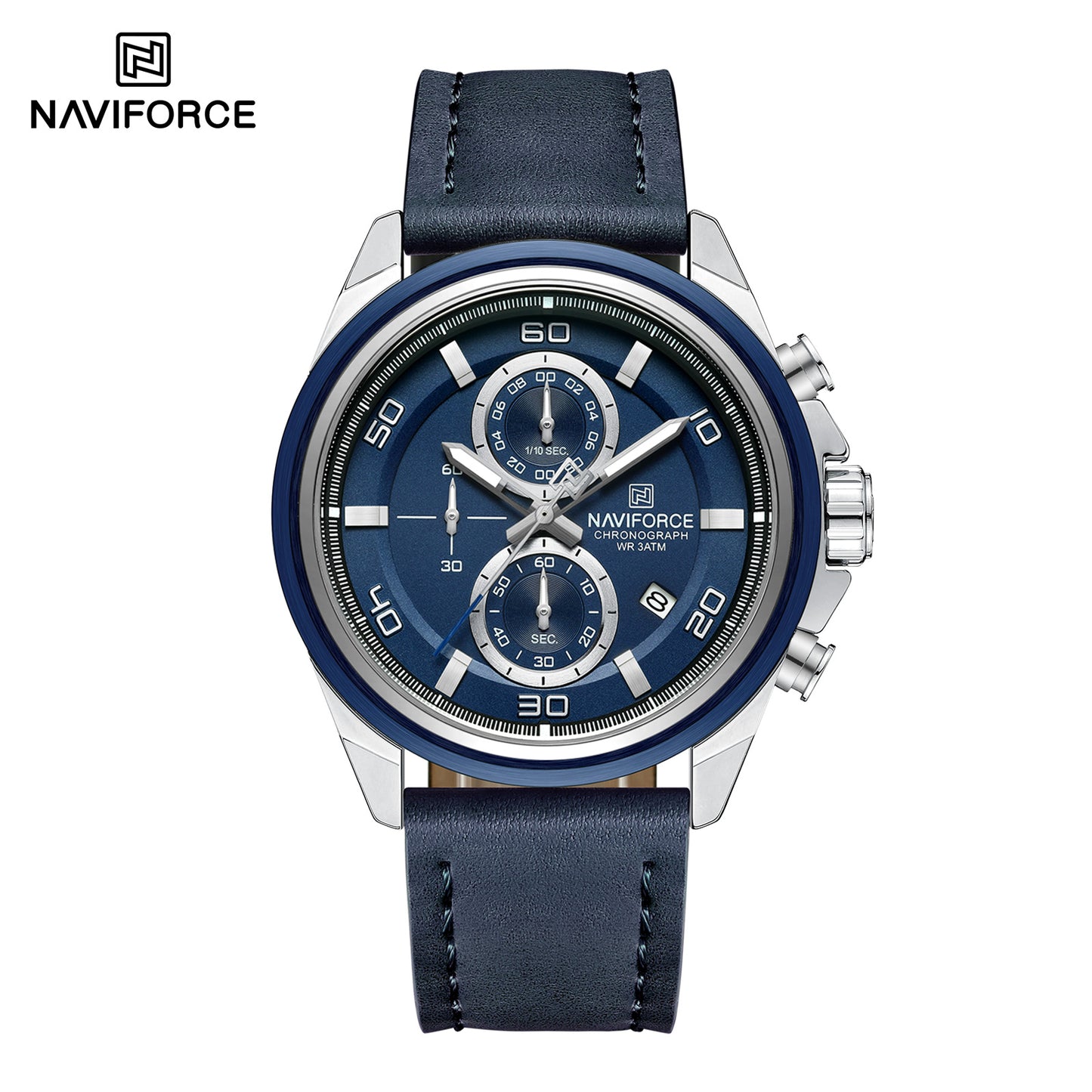 NAVIFORCE NF8075 Grandel Edition Men’s Sports Watch – Waterproof Quartz Chronograph with Leather Band