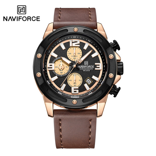 NAVIFORCE NF8074 Men’s Tactical Design Military Sport Watch – Professional Quartz Chronograph, Luminous Hands & Waterproof.