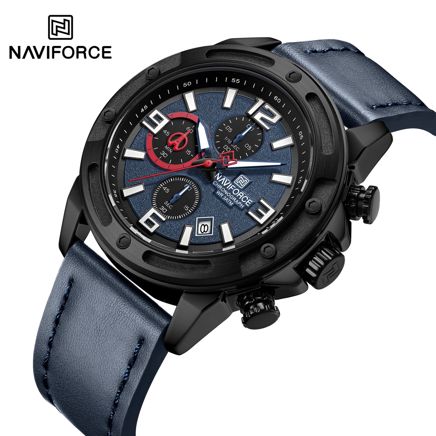 NAVIFORCE NF8074 Men’s Tactical Design Military Sport Watch – Professional Quartz Chronograph, Luminous Hands & Waterproof.