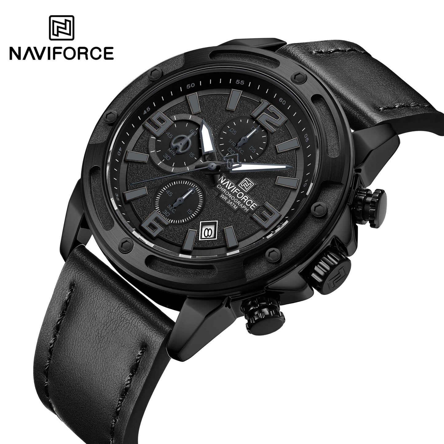 NAVIFORCE NF8074 Men’s Tactical Design Military Sport Watch – Professional Quartz Chronograph, Luminous Hands & Waterproof.