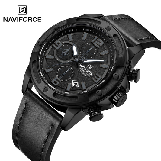 NAVIFORCE NF8074 Men’s Tactical Design Military Sport Watch – Professional Quartz Chronograph, Luminous Hands & Waterproof.
