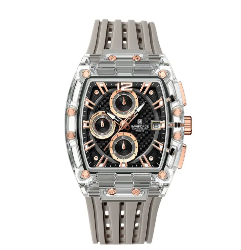NAVIFORCE NF7105 Men’s Roux Crystalline Watch with Multifunctional Dial, Luminous, Waterproof High-Quality Quartz Watch