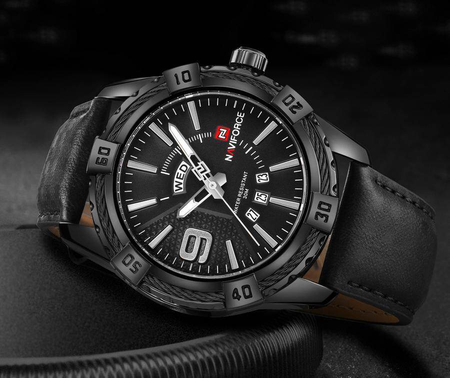 NAVIFORCE NF9117 Men's Elite Quartz Watch - Waterproof Luminous Design with Dual Calendar Display